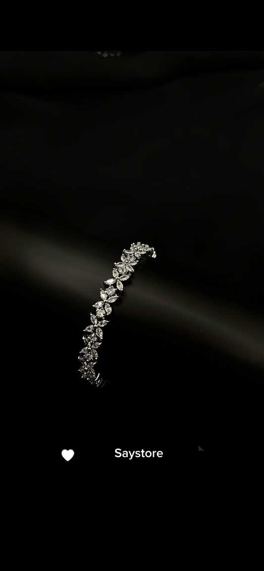 Wedding Bridal Bracelet for Brides, Cubic Zirconia Classic Tennis Bracelet for Women Jewelry Gift